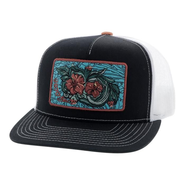 Hooey Temecula Trucker Cap - Black &amp; White w/Patch