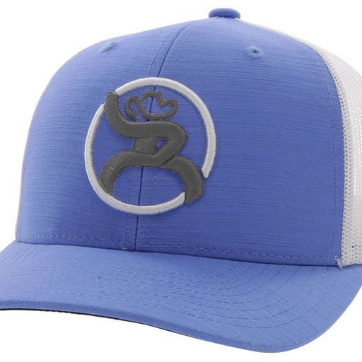 Hooey Youth Roughy Trucker Cap - Blue &amp; White w/Circle Patch