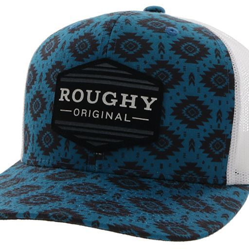 Hooey Youth Roughy Trucker Cap - Blue &amp; White w/Patch
