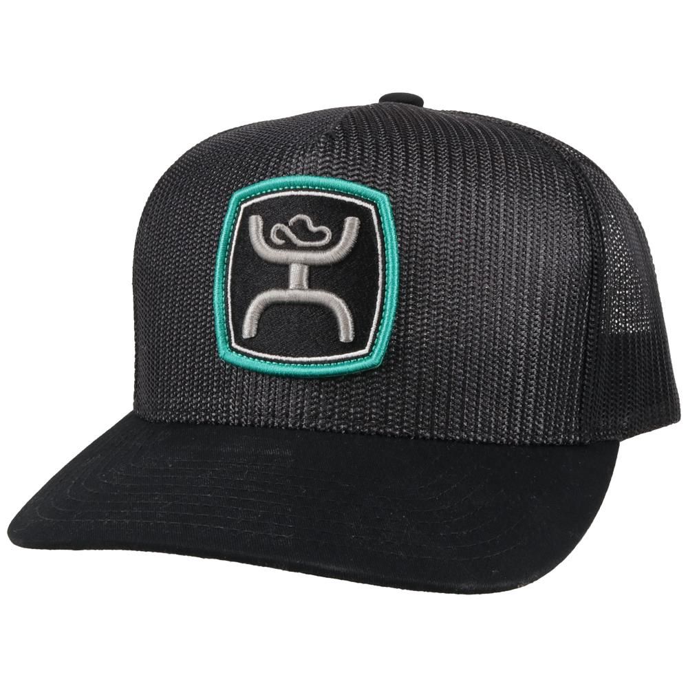 Hooey Zenith Trucker Cap - Black w/Grey/Turquoise Patch