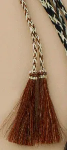 Horse Hair Stampede String with Pins, Rust