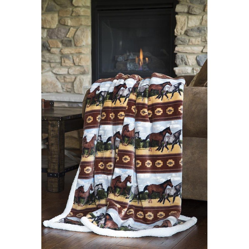 Horse Plush Throw