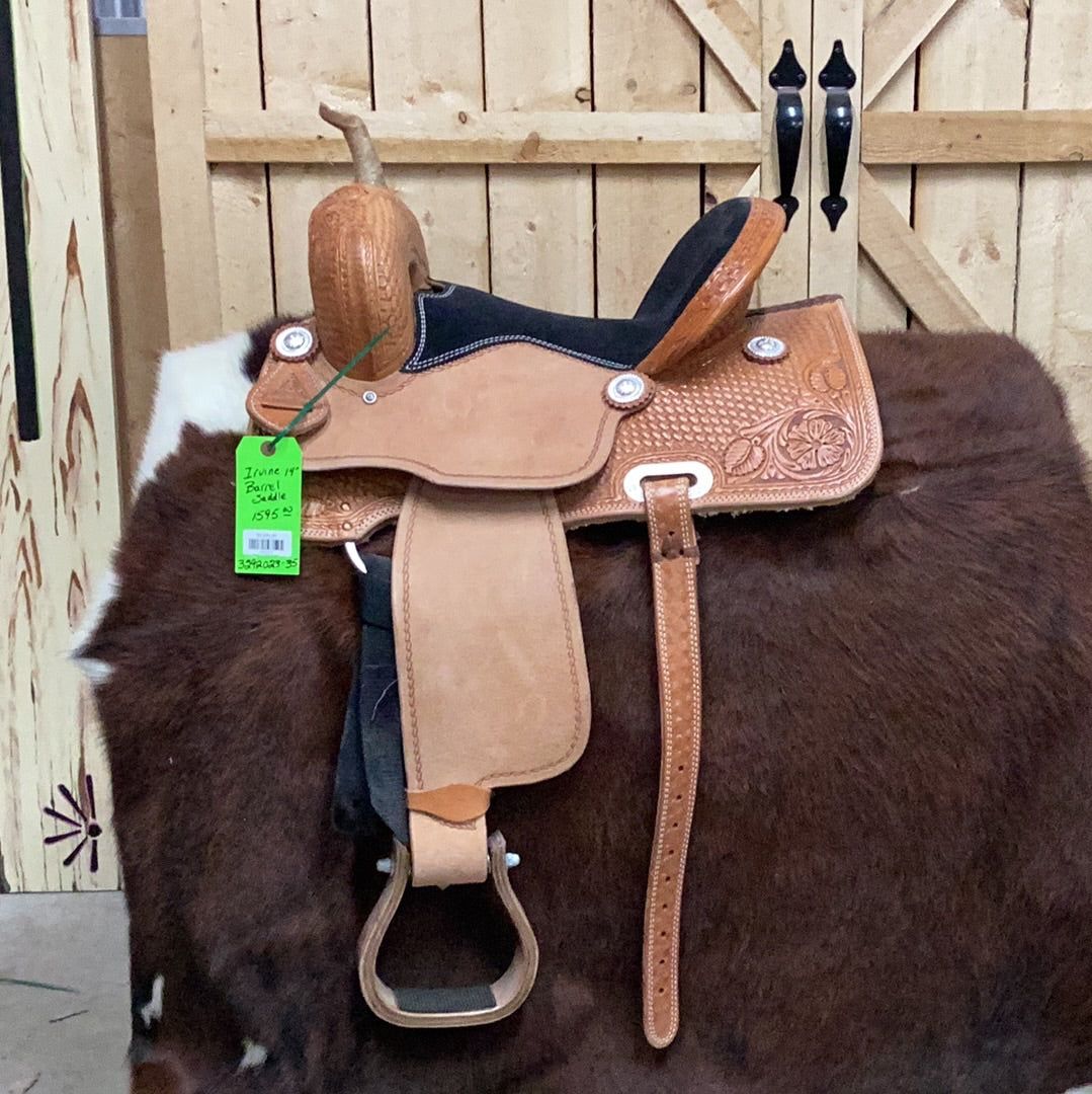Irvine 14" Barrel Saddle FINAL SALE - 3292023-35