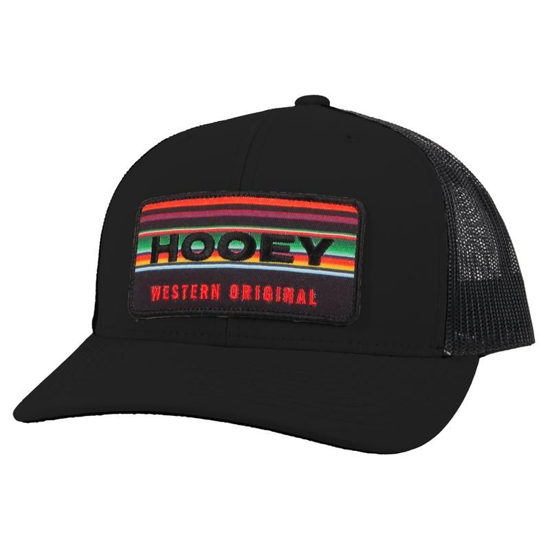 Hooey Horizon Trucker Cap - Black w/Rectangle Patch