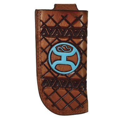 Hooey Signature Knife Sheath Tan w/Crosshatch Tooling
