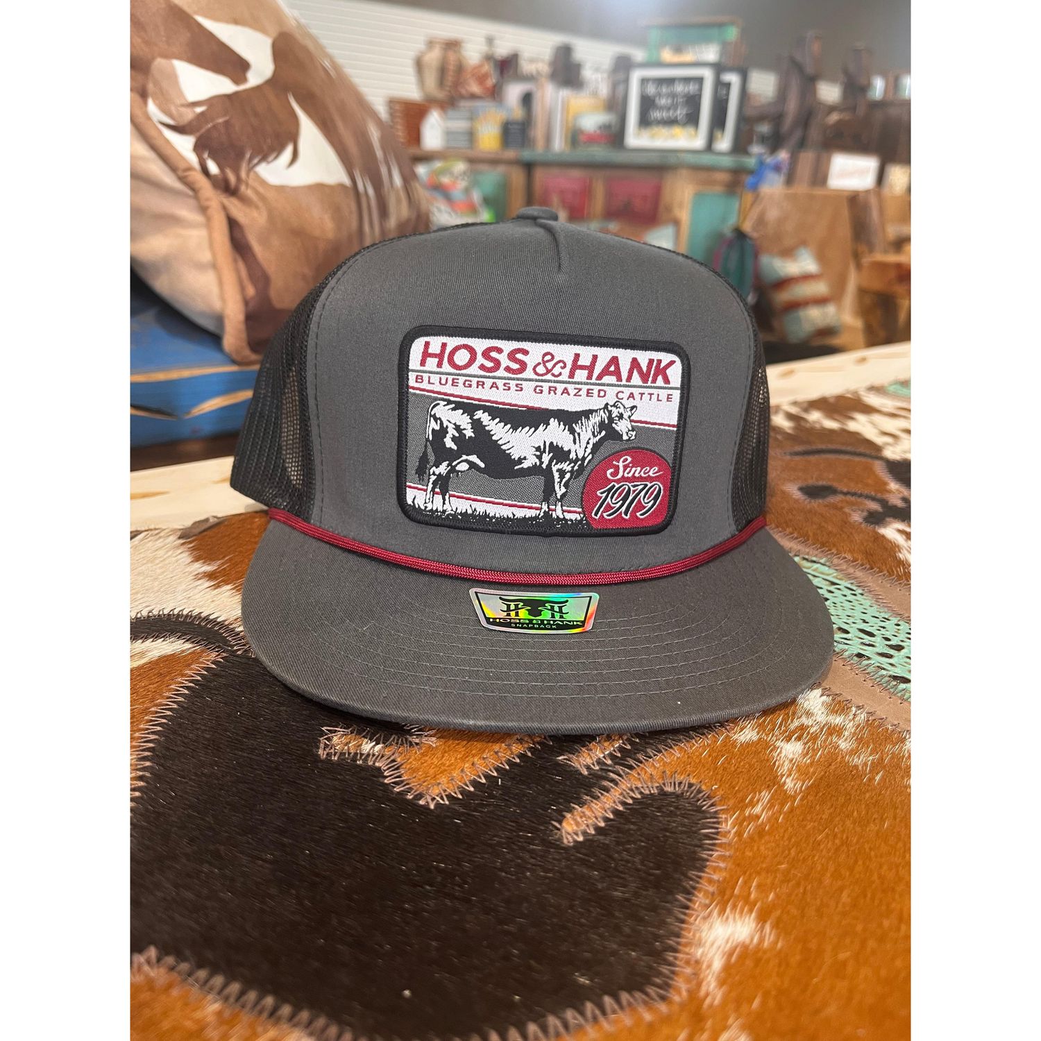 Hoss &amp; Hank Clyde Hat- Charcoal