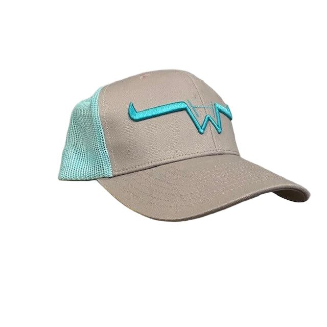 Hostile Western Ponytail Cap - Tan/ Teal