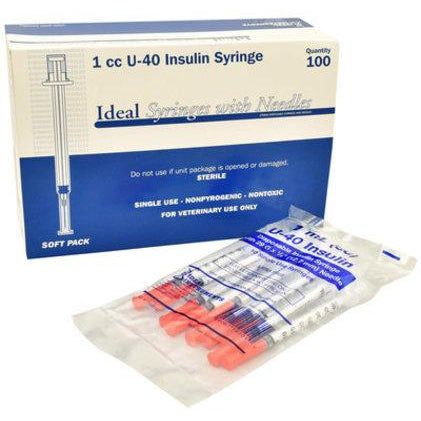 Ideal Disposable Insulin Syringe 0.5 ml U-40 - SOLD AS A PACK OF 10