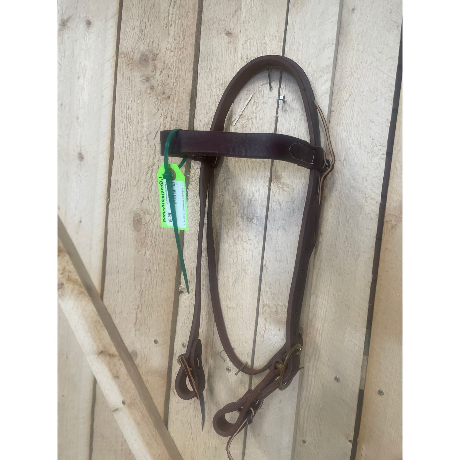 Irvine 1 Buckle 1" Browband Headstall w/Brass Hardware - Dark Oil