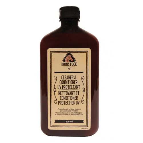 IronStock Leather Cleaner &amp; Conditioner w/UV Protectant - 500ml