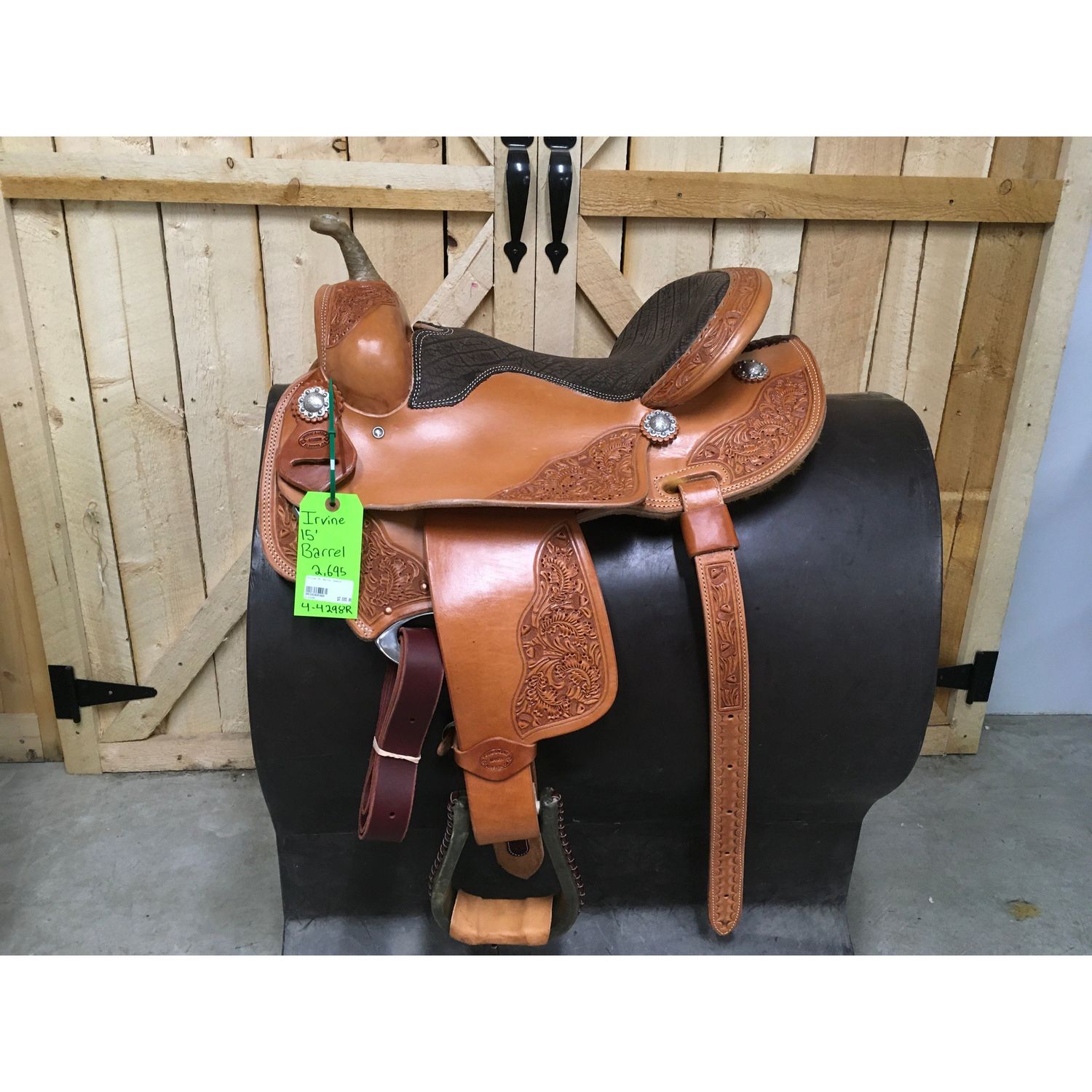 Irvine 15" Barrel Saddle - 4-4298R
