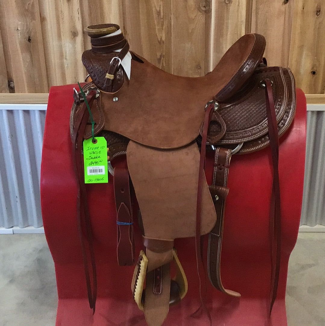 Irvine 15" 1/2 Tooled Wade Saddle-1
