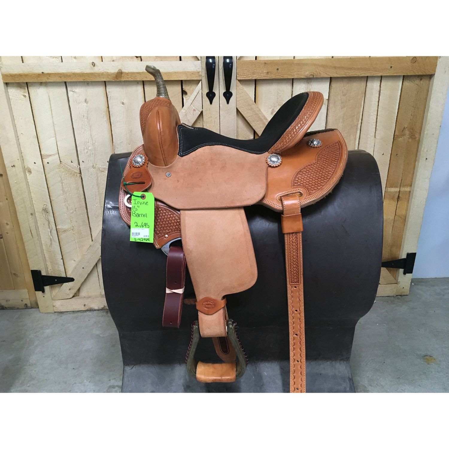 Irvine 15" Barrel Saddle - 5-4298R