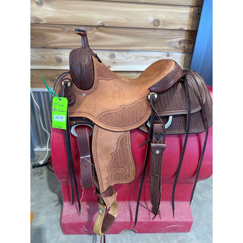 Irvine 15" Pro-Cowhorse Saddle - 4-3728