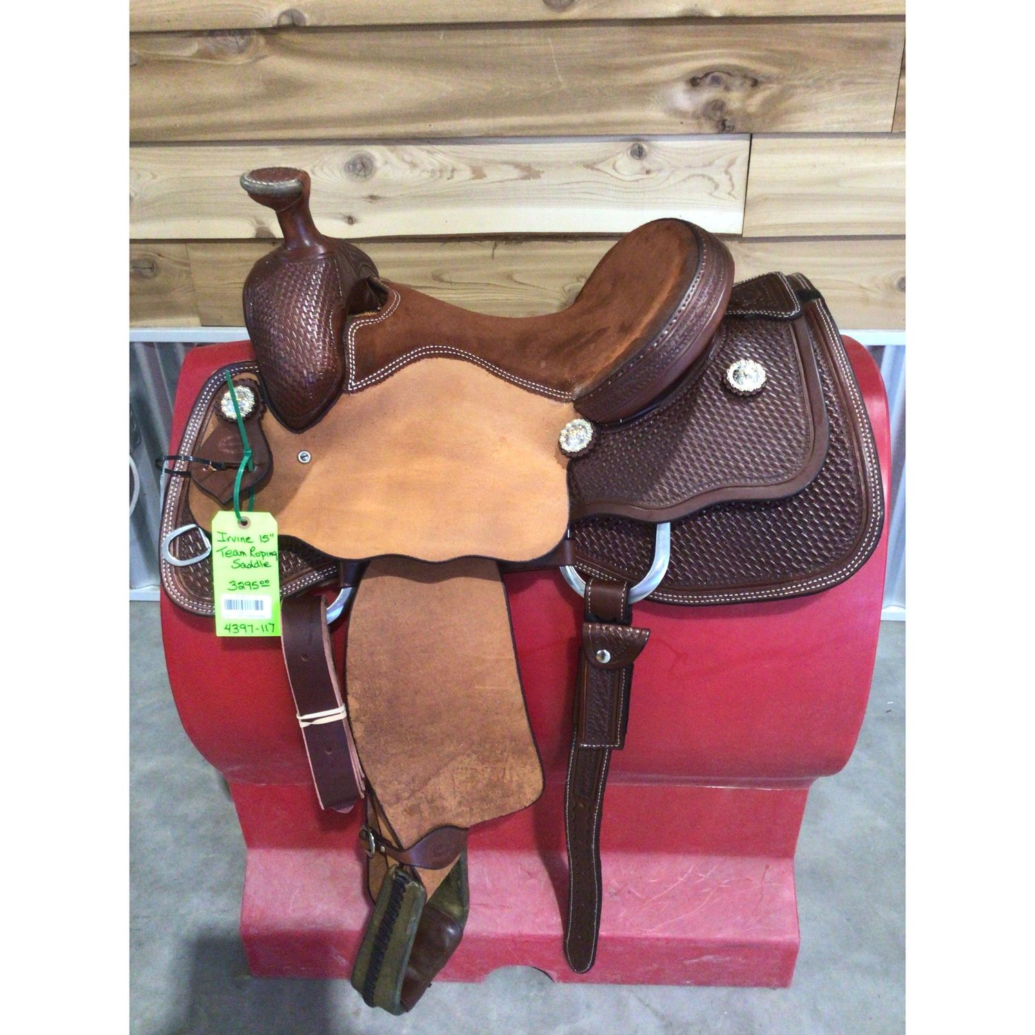Irvine 15" Team Roping Saddle-2