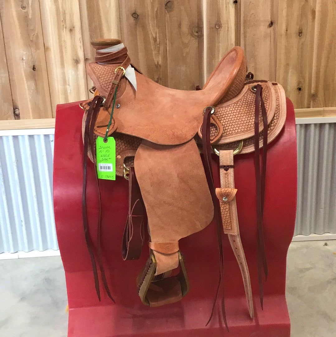 Irvine 15" Rough Out 1/2 Tooled Wade Saddle