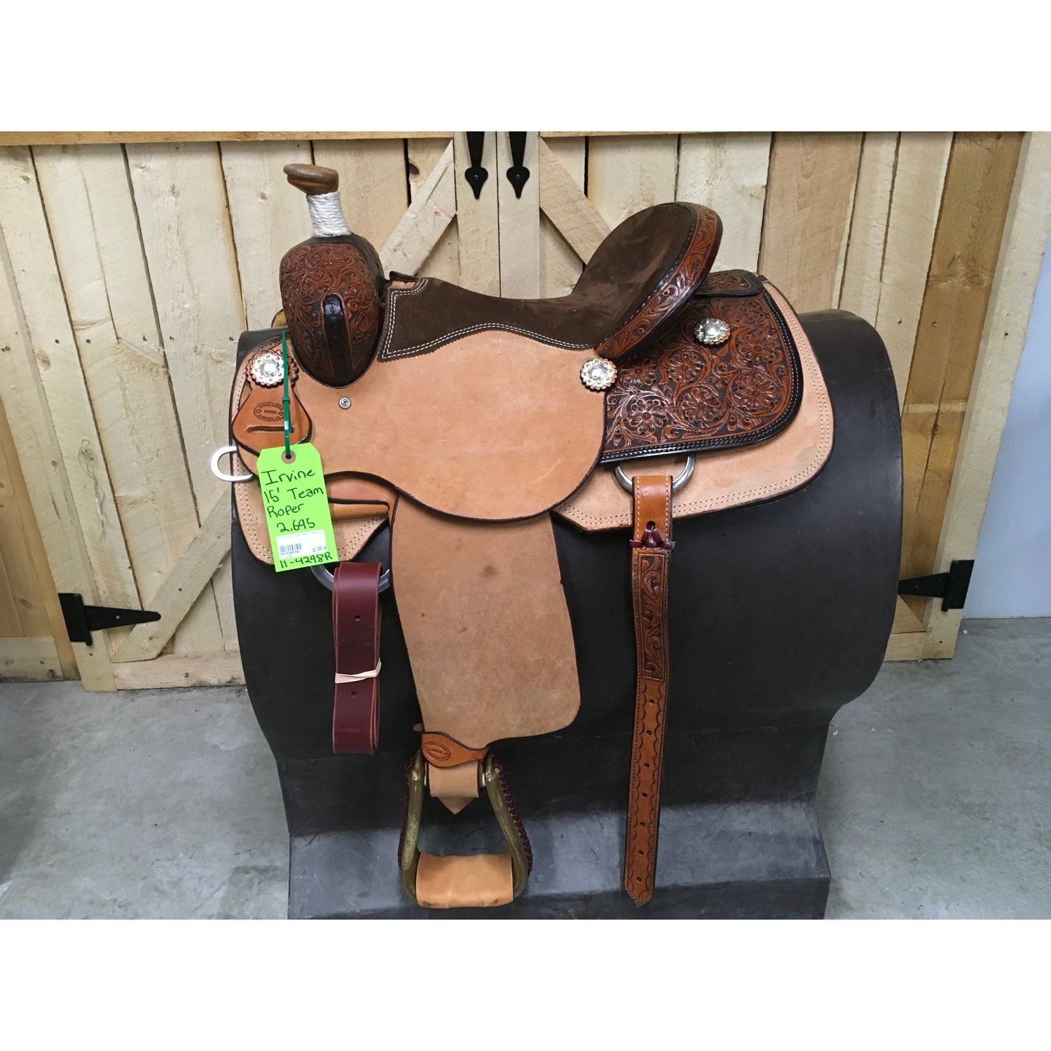 Irvine 15" Team Roper Saddle - 11-4298R