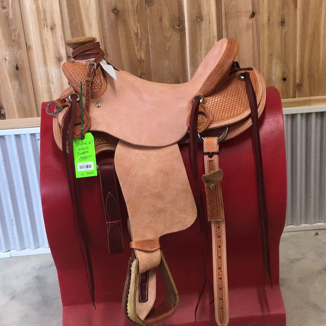 Irvine 16" 1/2 Tooled Wade Saddle