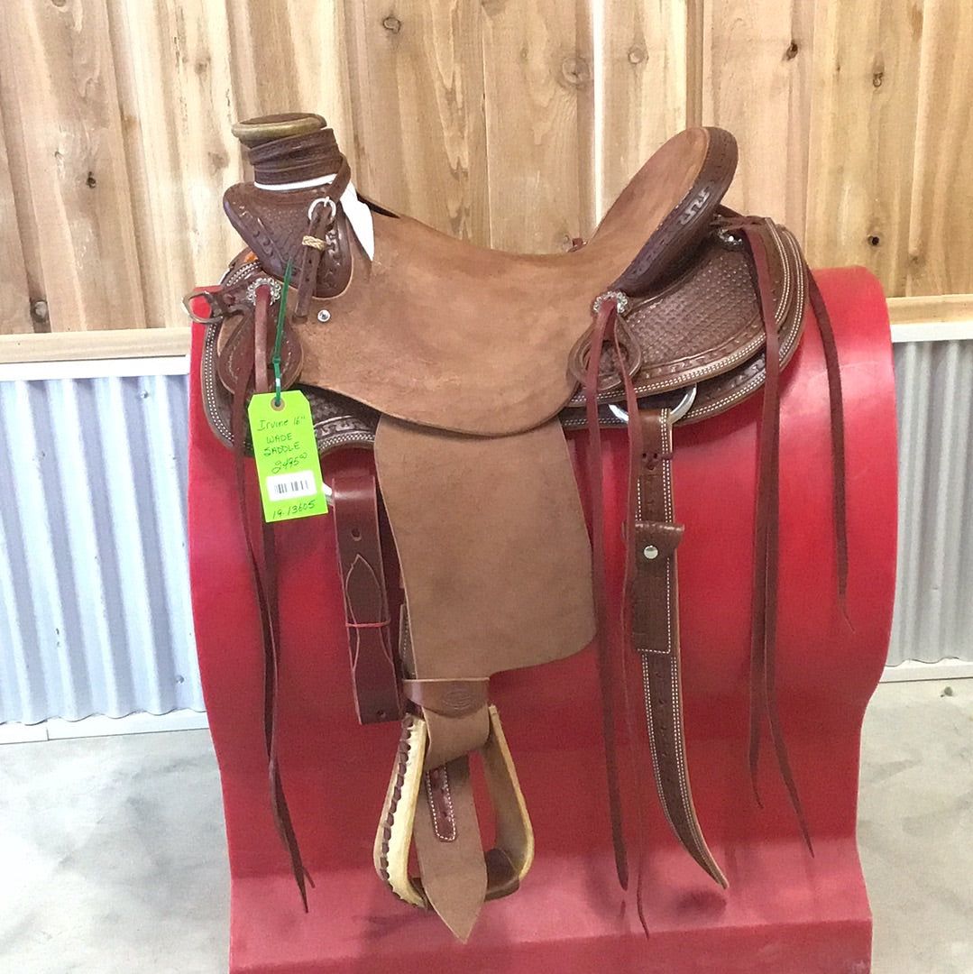Irvine 16" 1/2 Tooled Wade Saddle-2