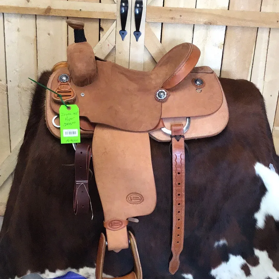 Irvine 14.5" Roper Full RO Natural Saddle