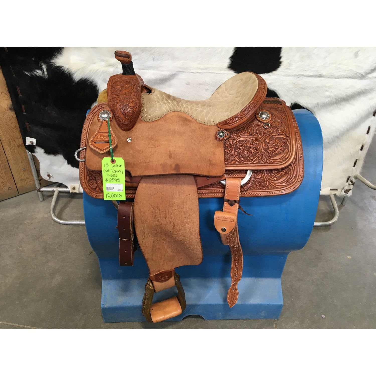 Irvine 15" Calf Roping Saddle-2