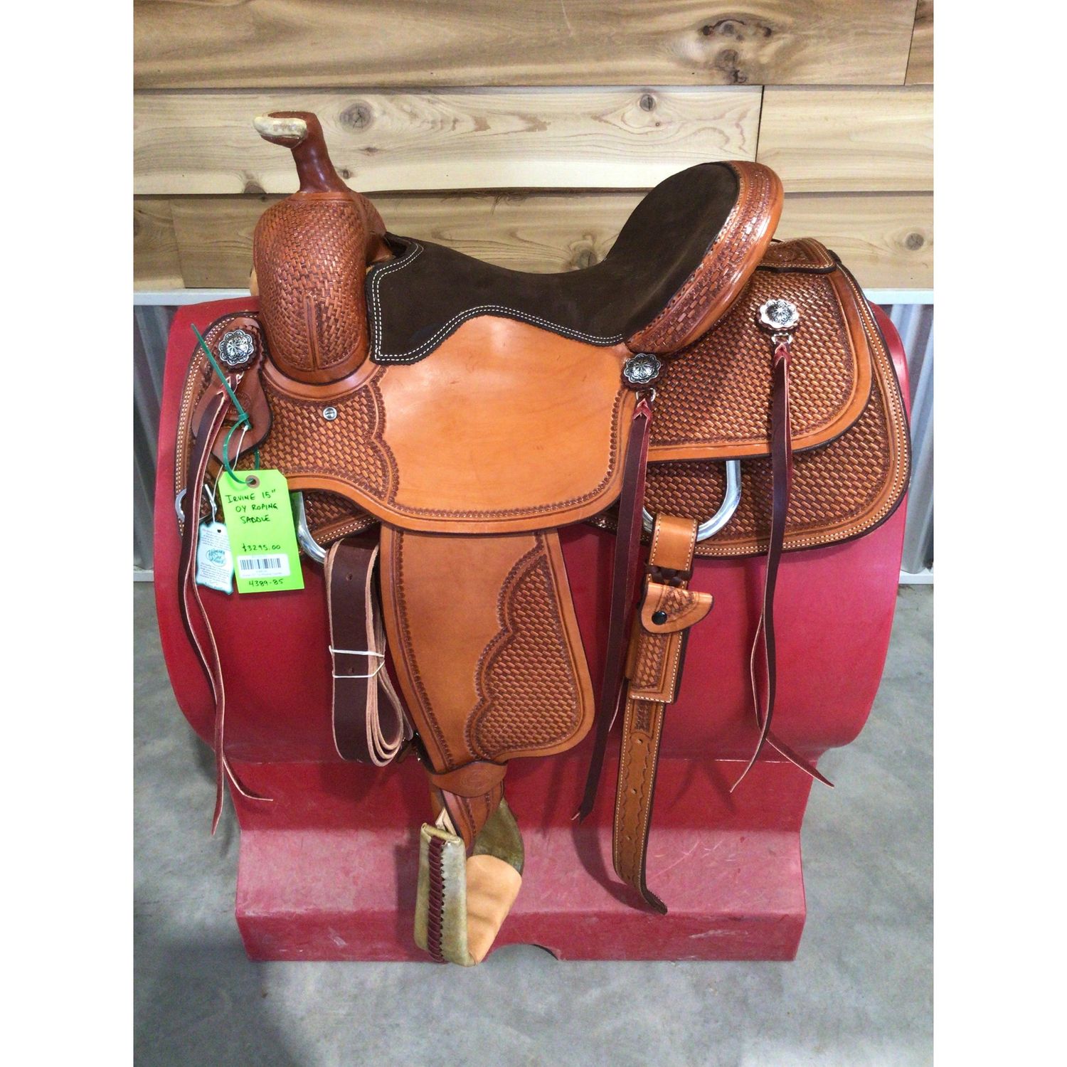 Irvine 15" Oy Roping Saddle-1
