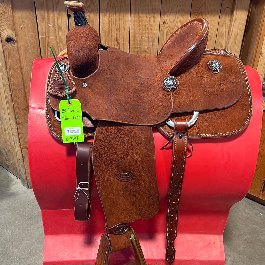 Irvine 15" Team Roping Saddle-5