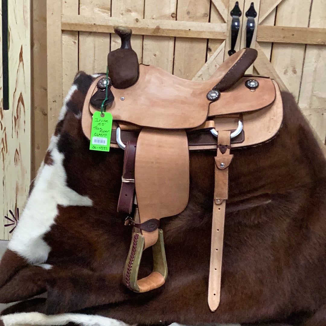 Irvine 15.5" Team Roping Saddle-1