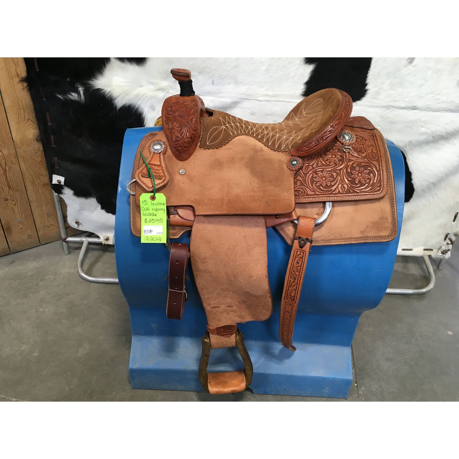 Irvine 15" Calf Roping Saddle-1