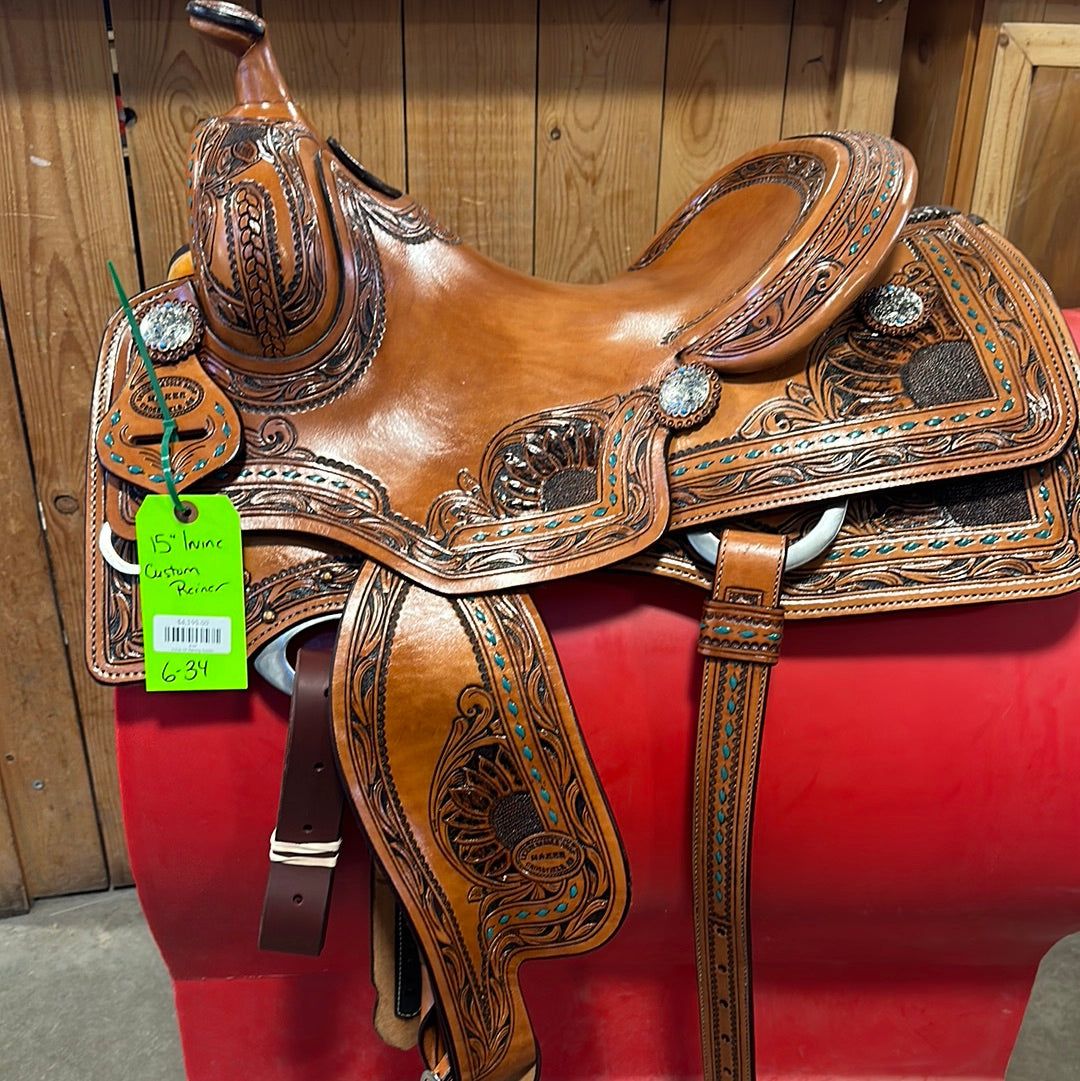 Irvine 15" Custom Reining Saddle-1