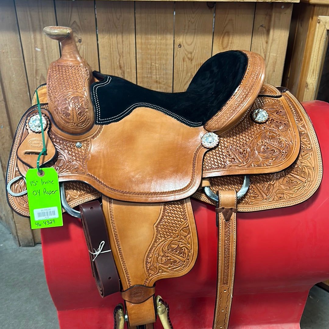 Irvine 15" OY Team Roping Saddle