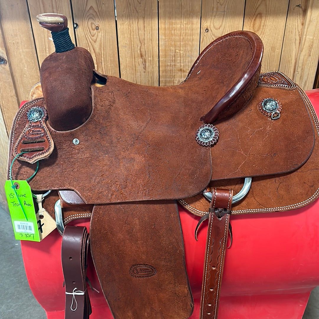 Irvine 15" Team Rope Saddle