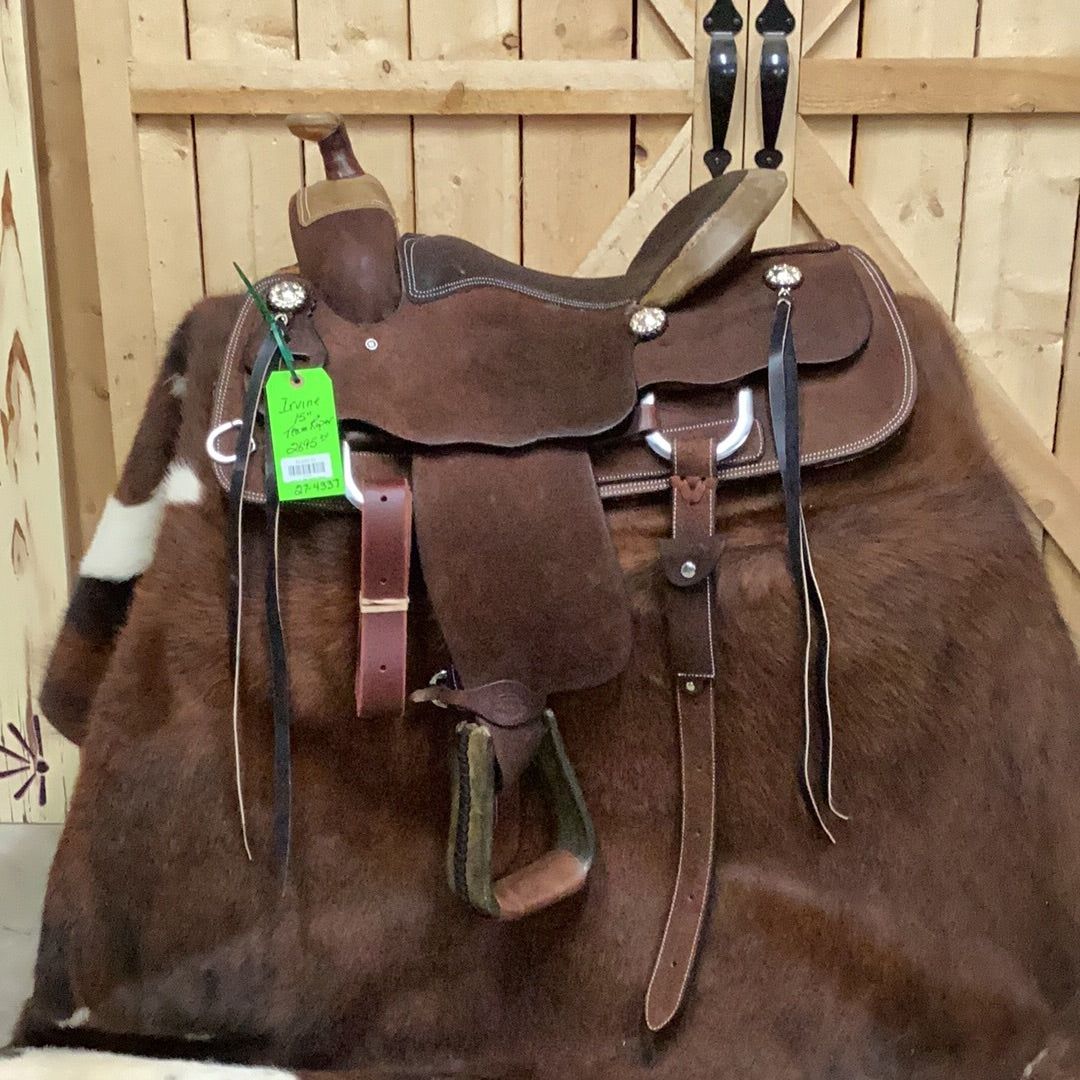 Irvine 15" Team Roping Saddle-1