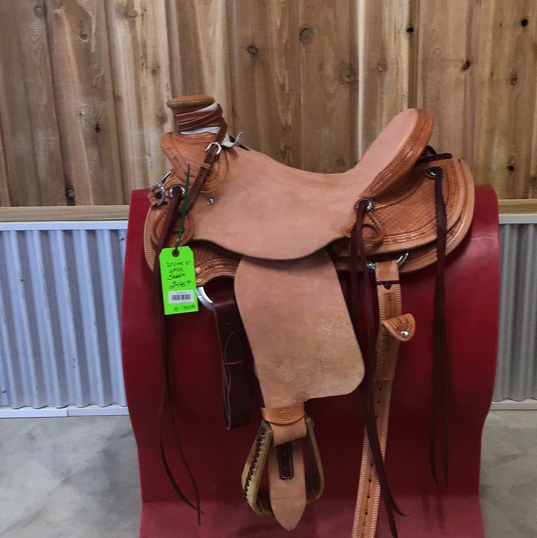 Irvine 16" 1/2 Tooled Wade Saddle-1