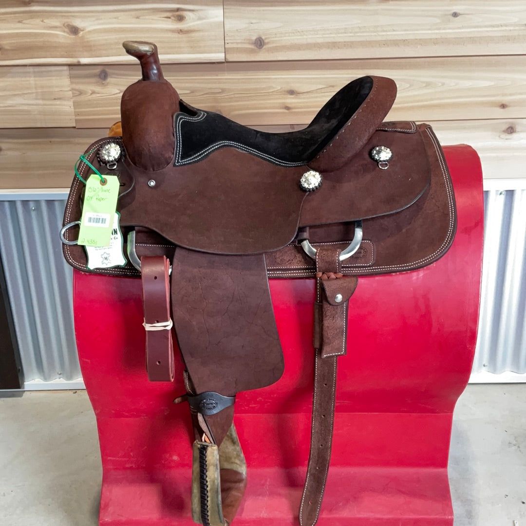 Irvine 15.5" OY Roping Saddle-1