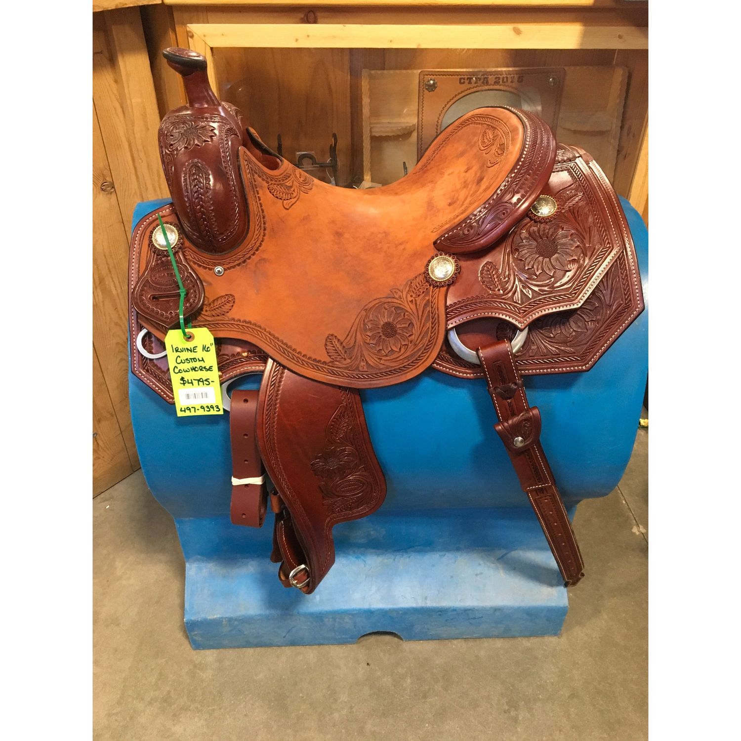 Irvine 16" Custom Cowhorse Saddle-1