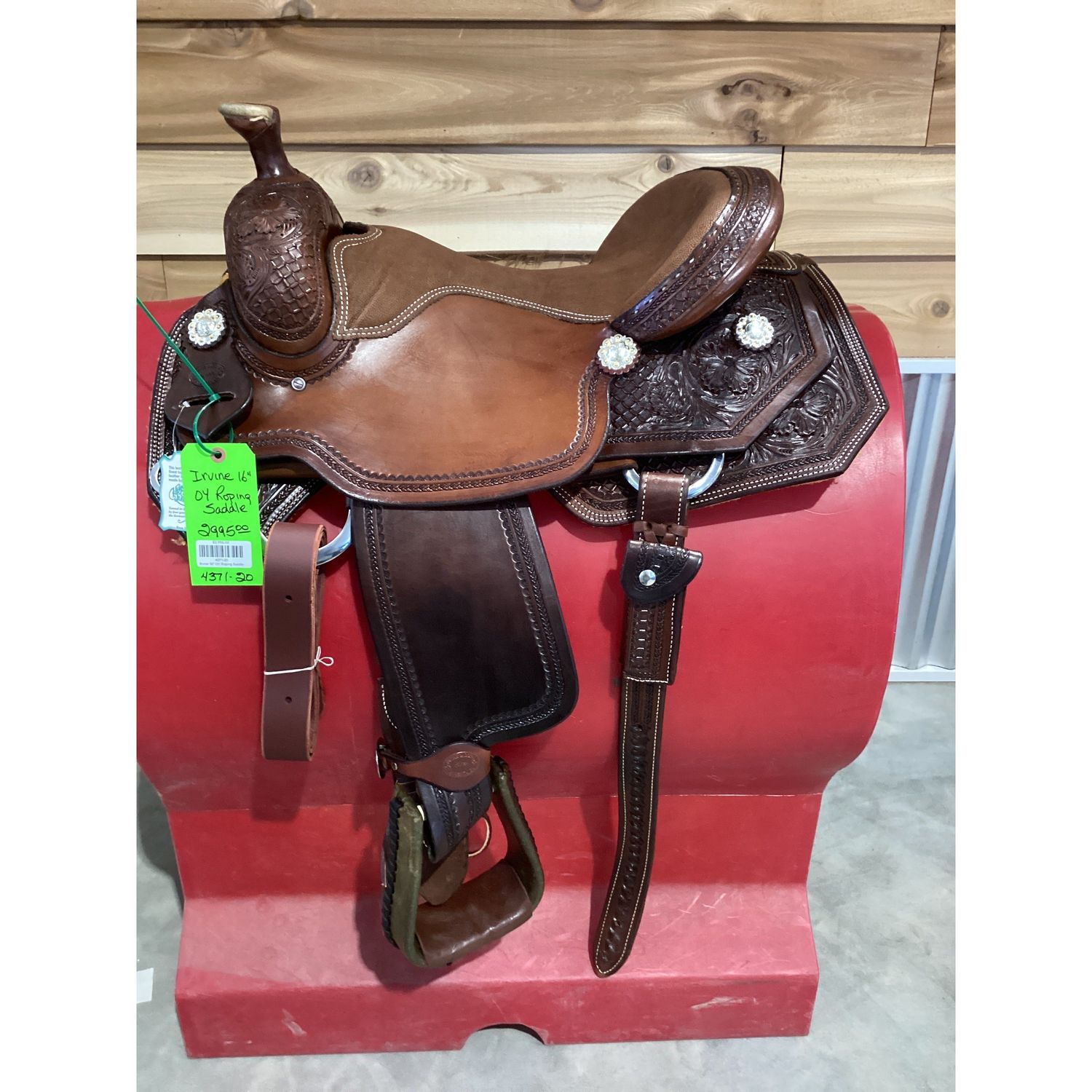 Irvine 16" OY Roping Saddle-2