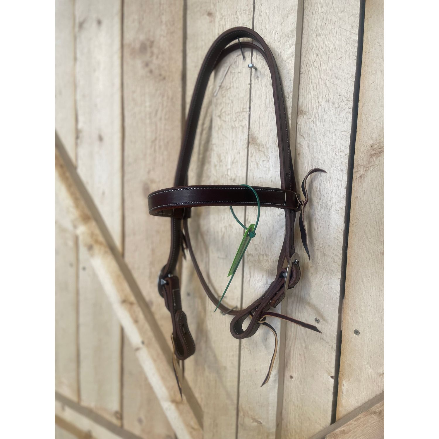 Irvine 2 Buckle 1" Browband Headstall w/Stainless Steel Hardware - Dark Oil