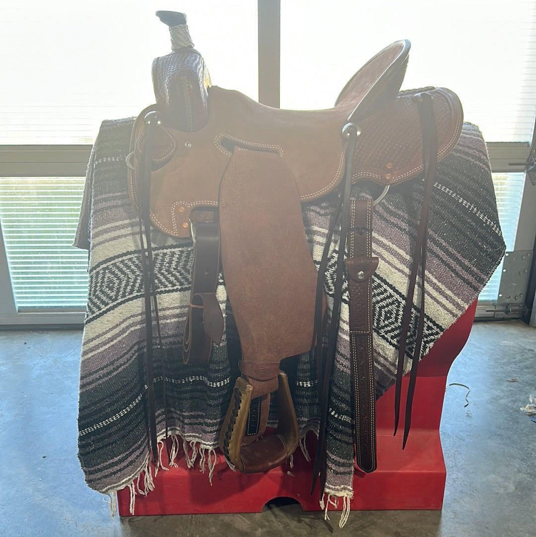 Irvine 16" Tooled Strip Down Riggin Saddle