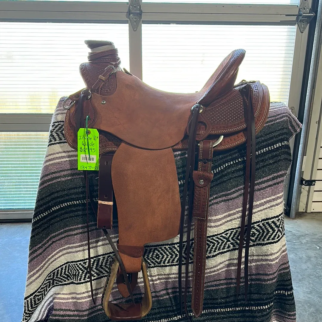 Irvine 16" Wade Ranch Saddle - 1/2 Tooling