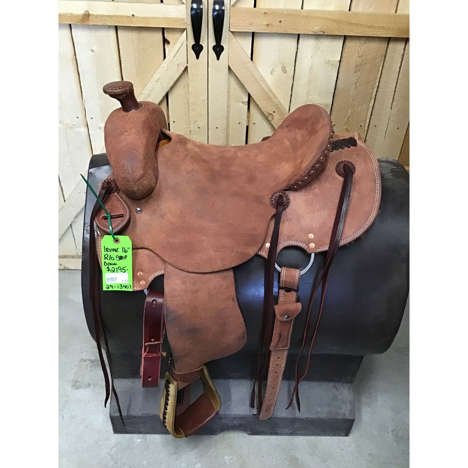 Irvine 16" Roughout Stripped Down Saddle - 29-13407