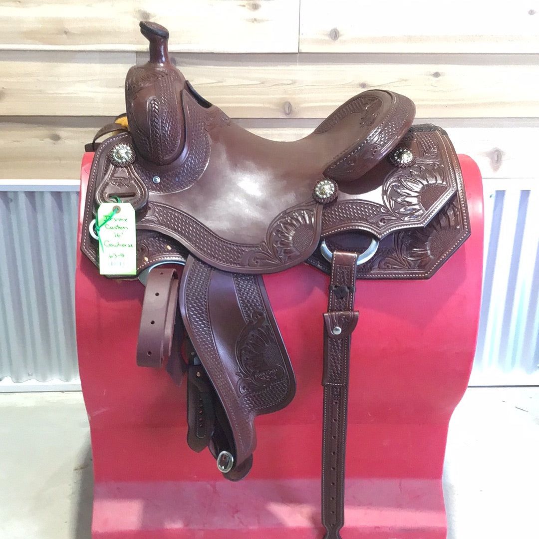 Irvine Custom 16" Cowhorse Saddle-30