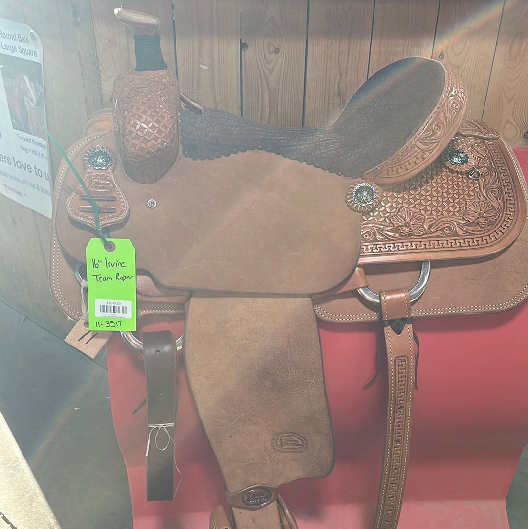 Irvine 16" Team Rope Saddle