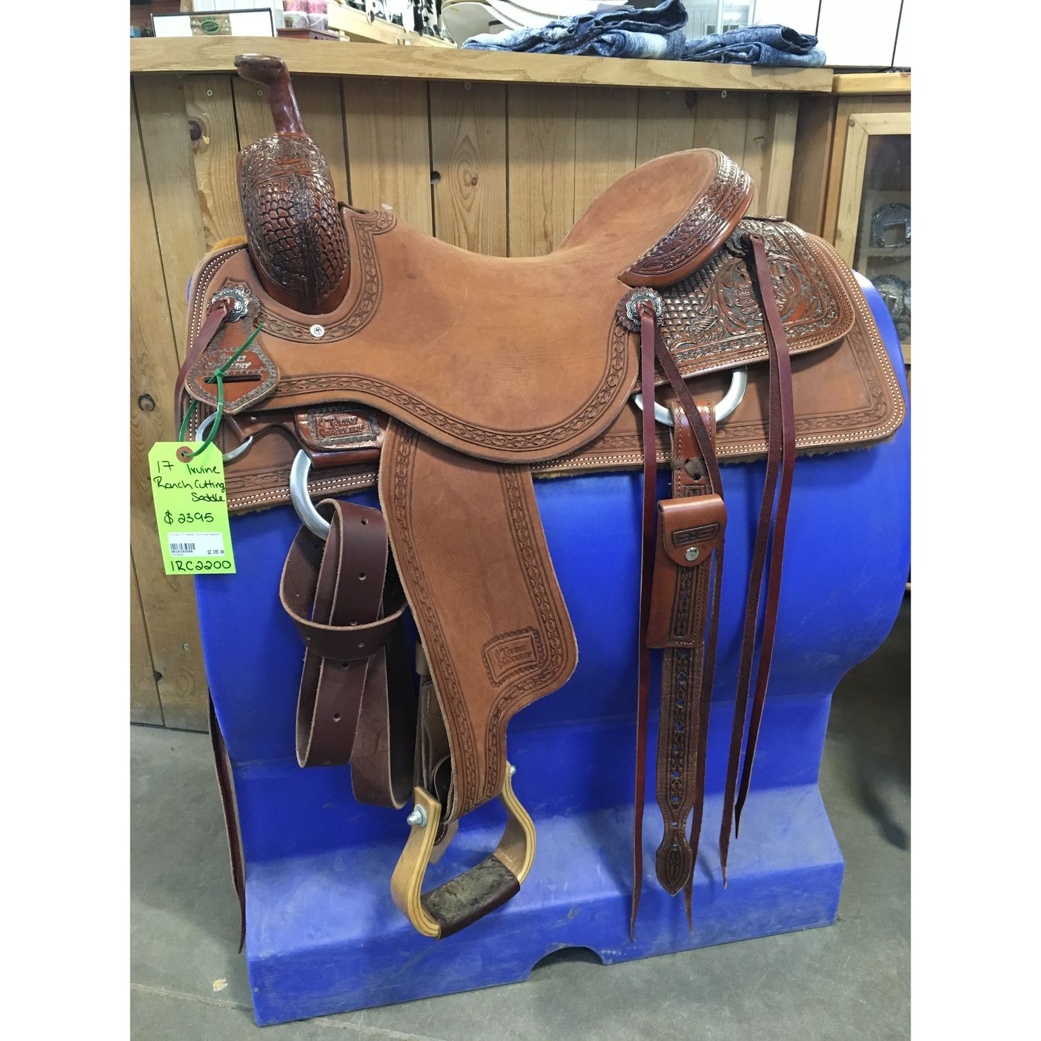 Irvine 17" Ranch Cutting Saddle-2