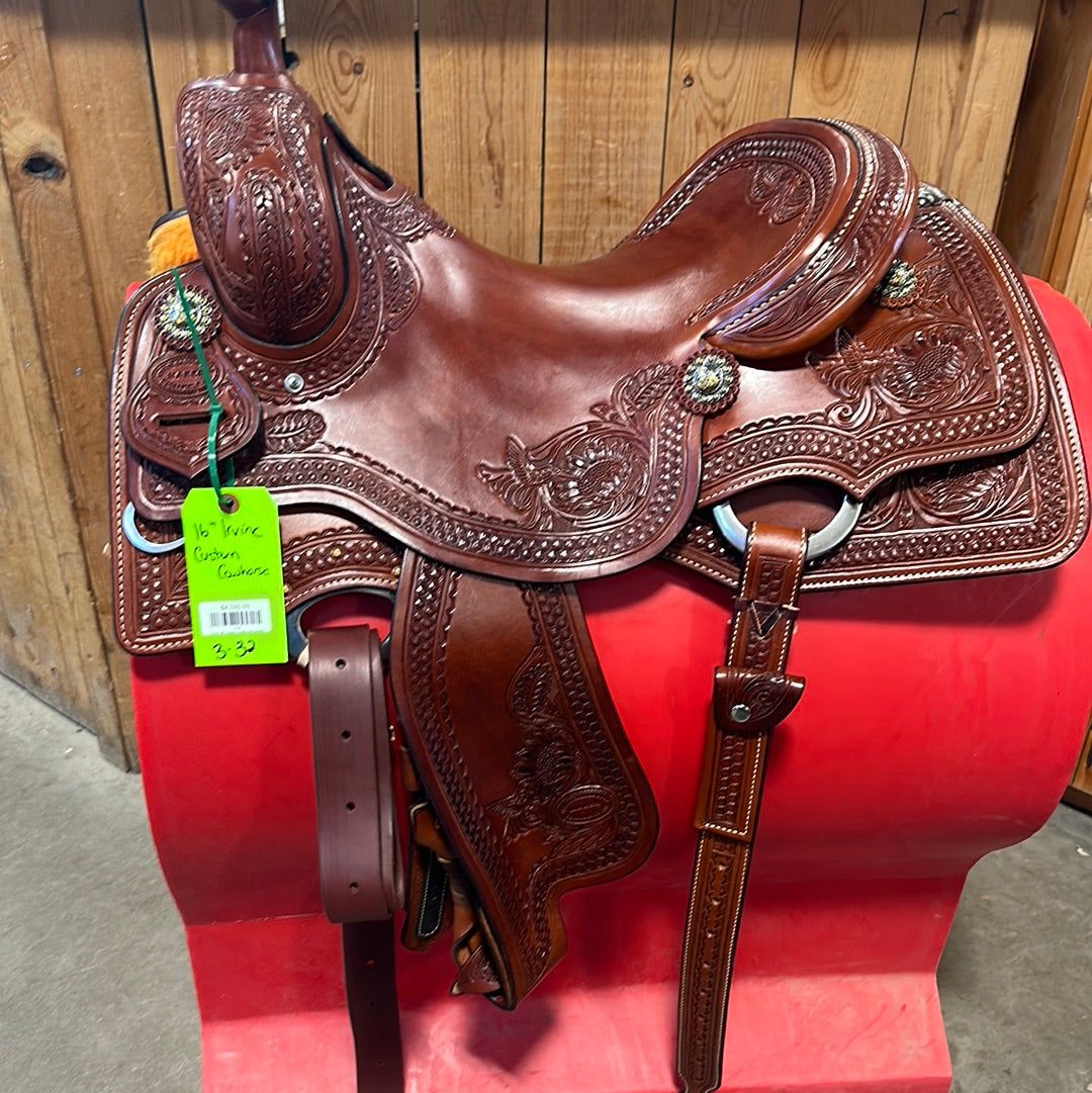 Irvine Custom 16" Cowhorse Saddle-28