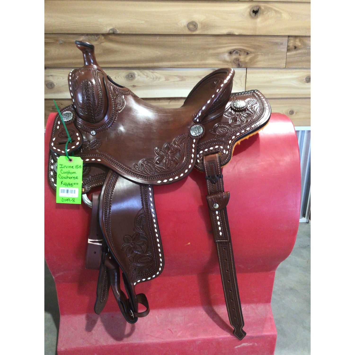 Irvine Custom 15.5" Cowhorse Saddle-3