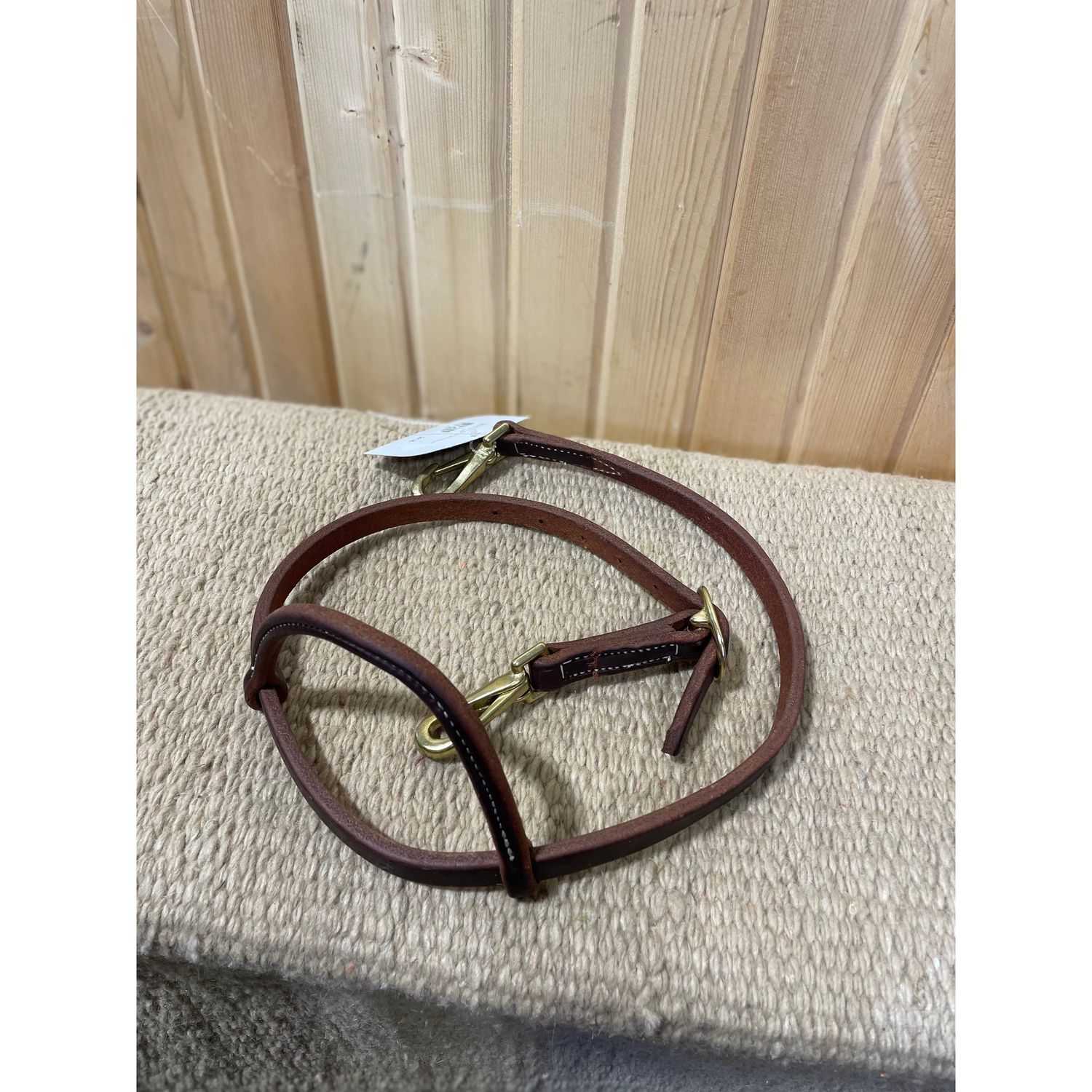 Irvine Single Ear Headstall w/Brass Buckle &amp; Snap - Dark Oil
