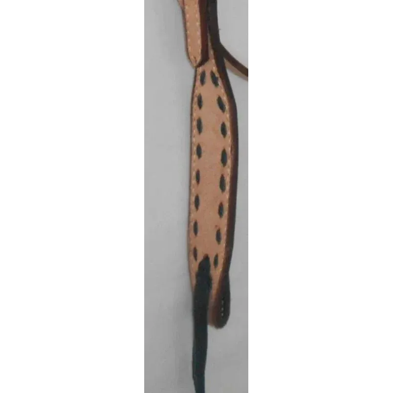 Irvine Rough Out w/Chocolate Buckstitch Browband Headstall - Dark Oil