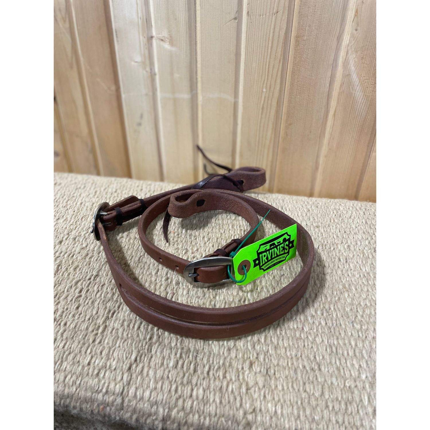 Irvine Split Ear Headstall w/Harness Button Ends - Dark Oil