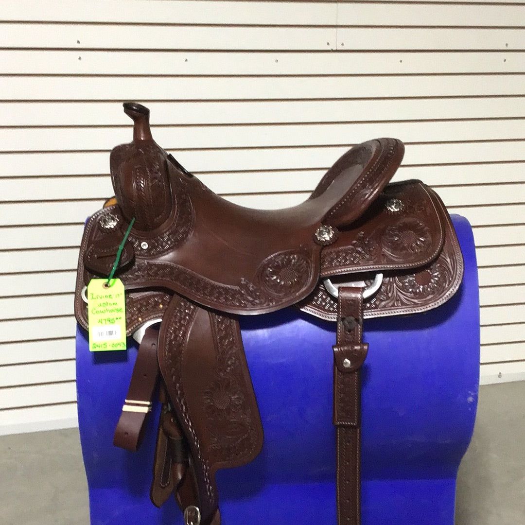Irvine Custom 17" Cowhorse Saddle-6